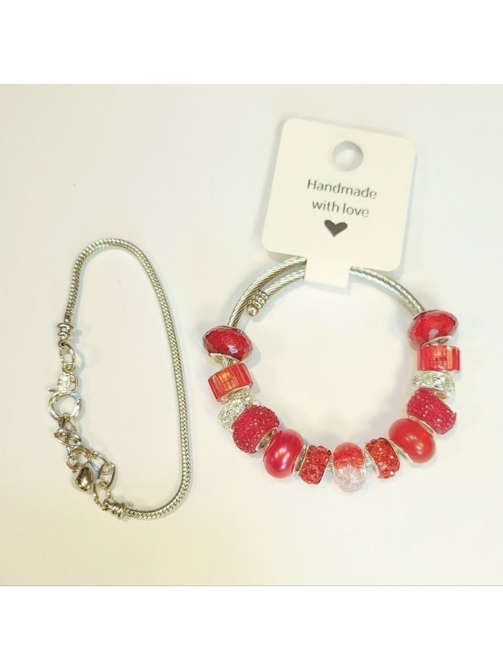 European Style Beaded Adjustable Snake Coil Bracelet